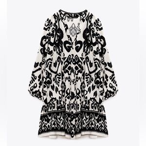 Zara printed mini dress